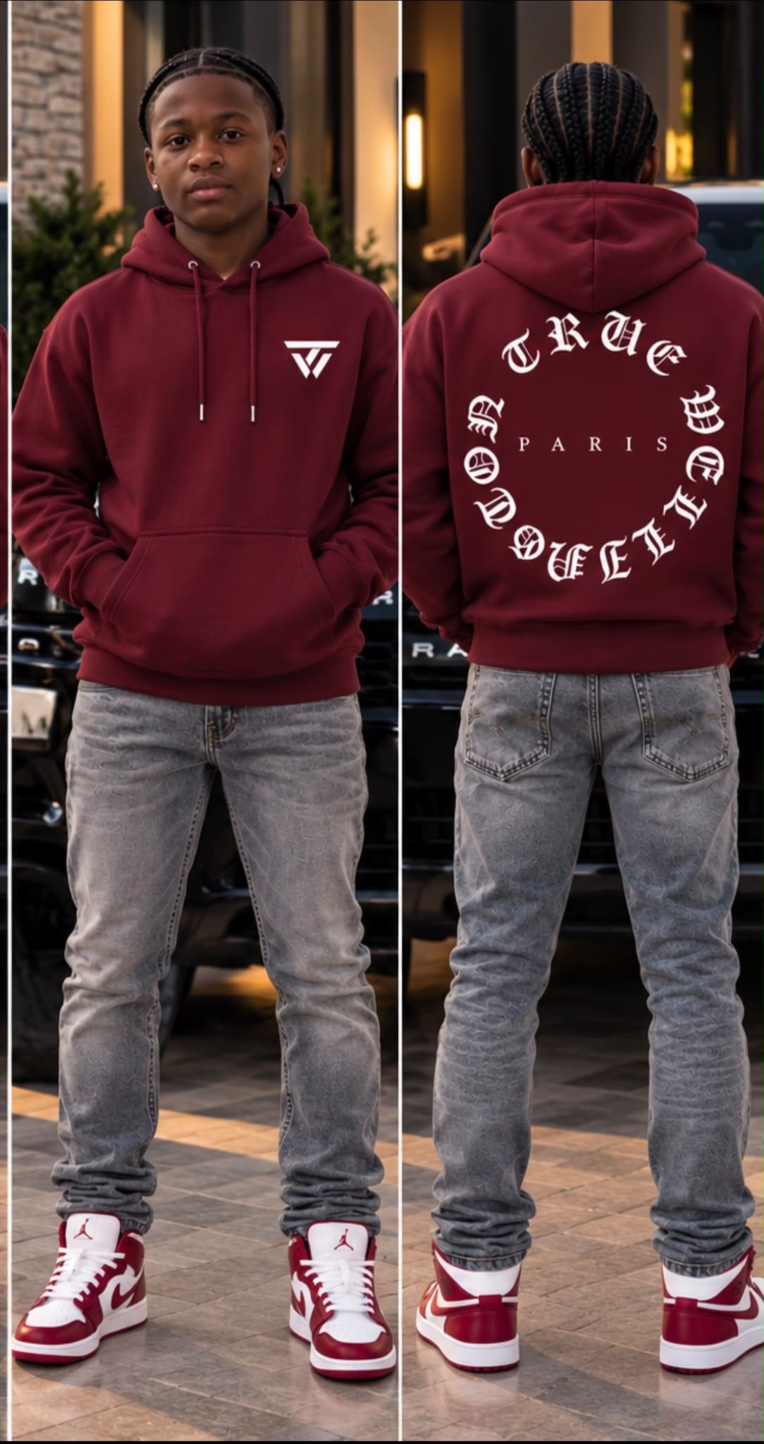 Burgundy Unisex hoodie