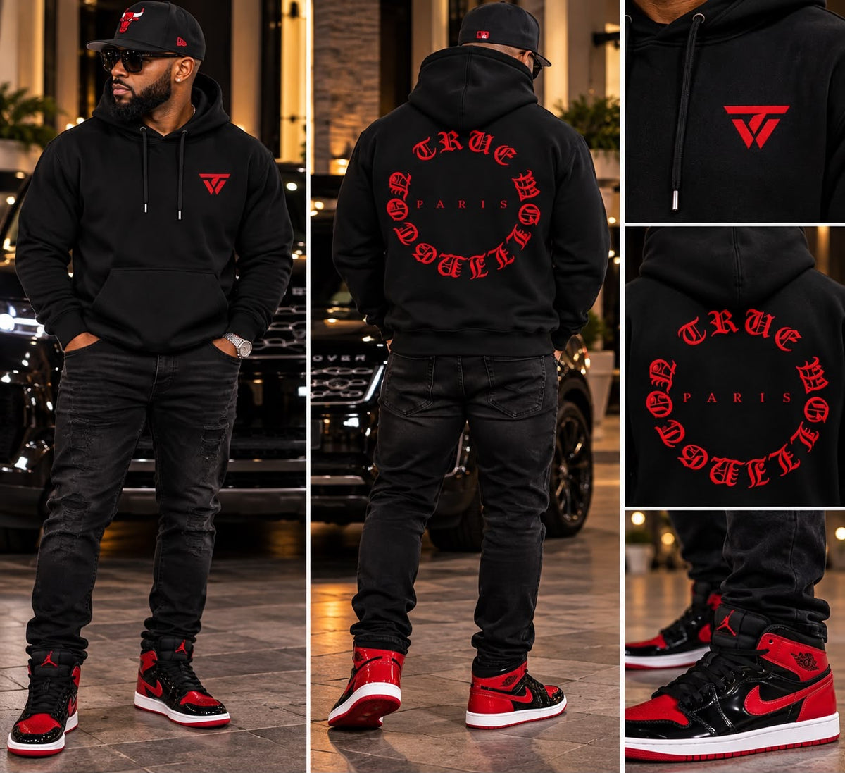 Black & Red Unisex hoodie