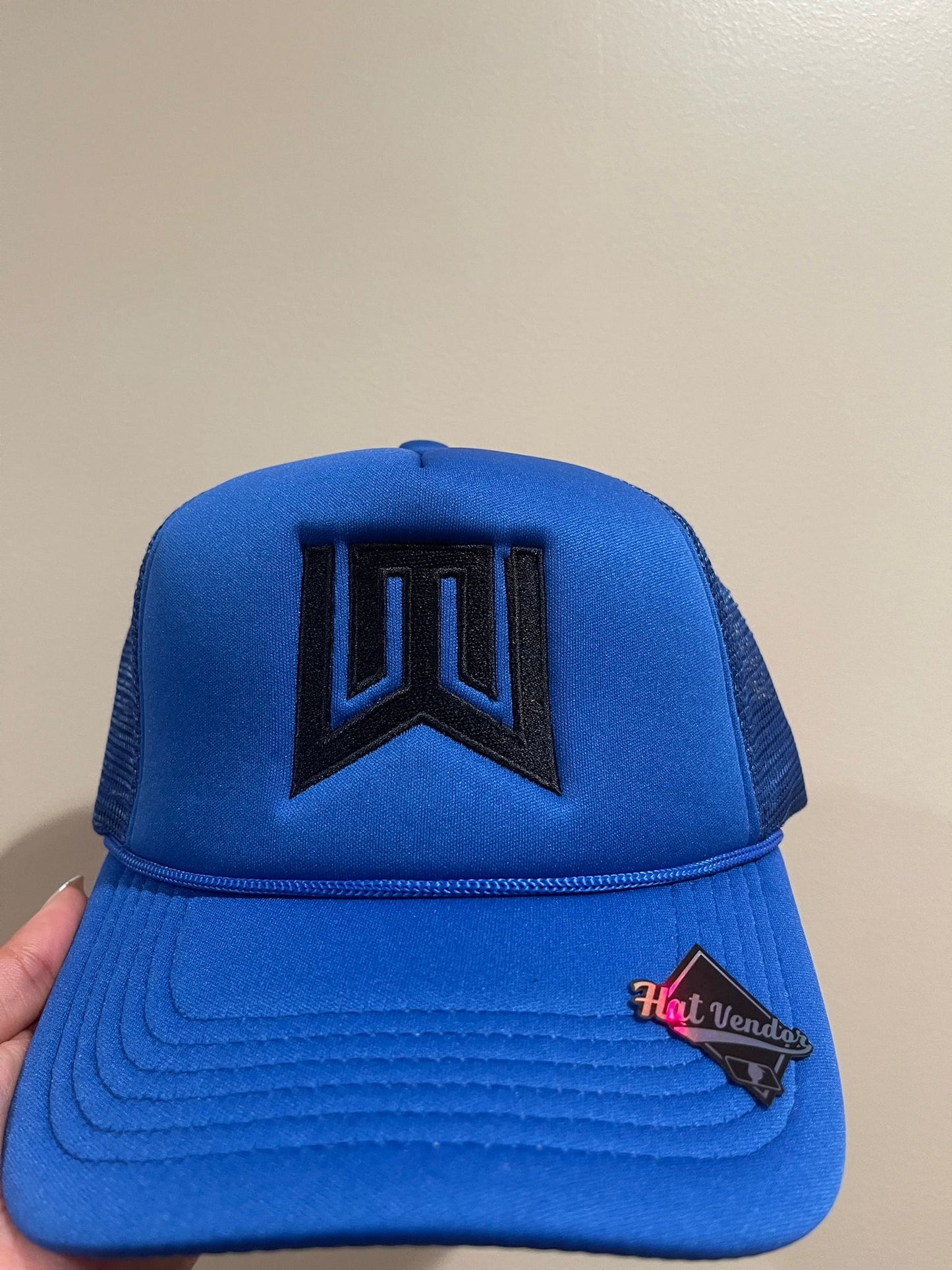 Hats with black logo