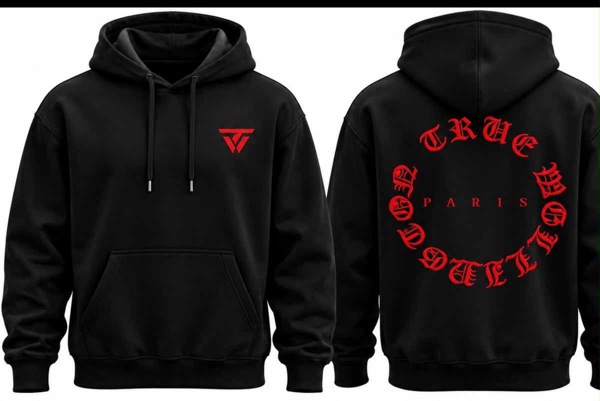 Black & Red Unisex hoodie