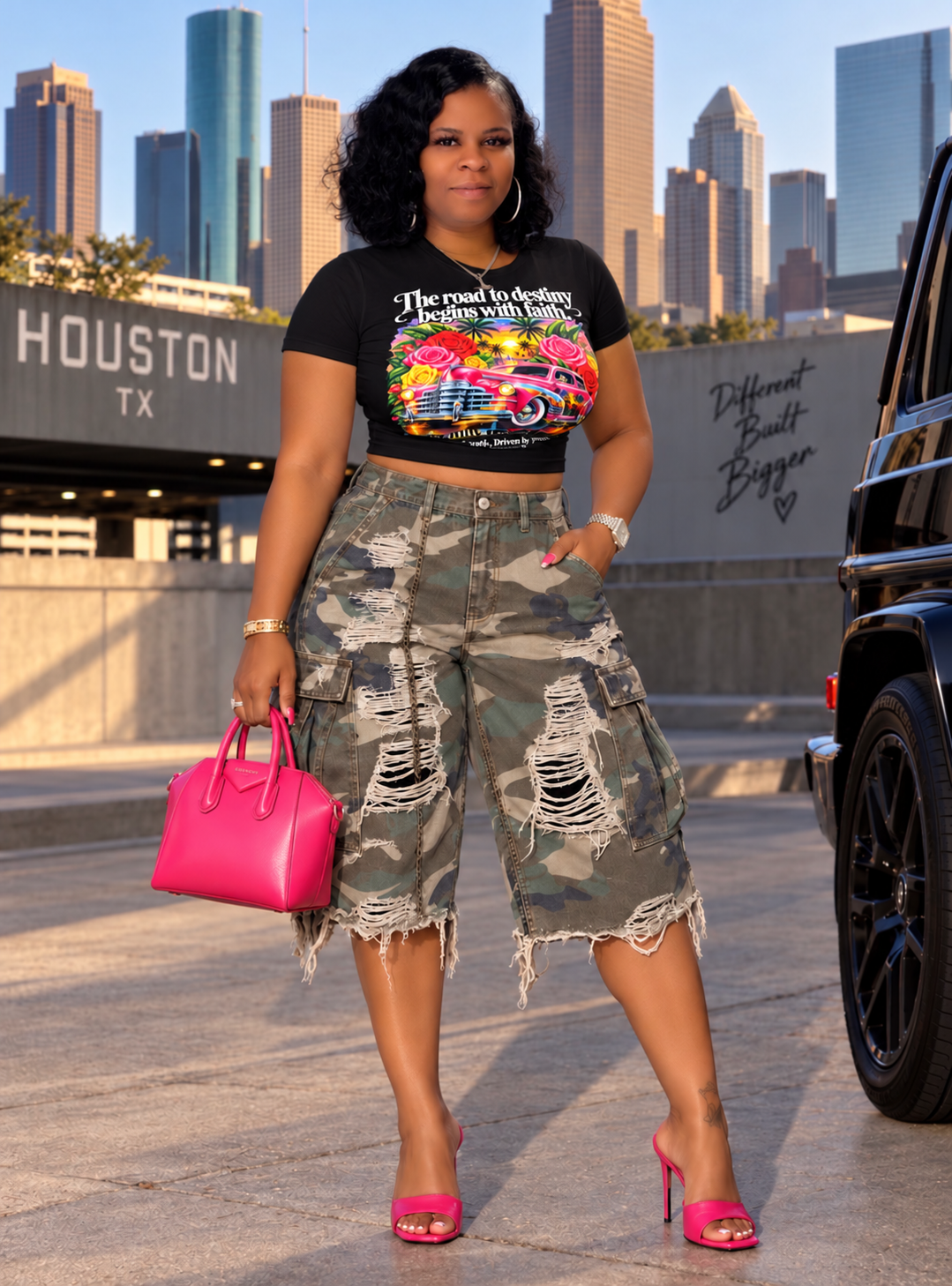 True Wellington Fitted Graphic Crop Top